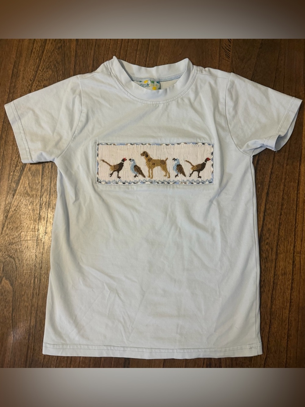 Sugar Dumplin’ Kids Boutique Smocked and embroidered with Dogs, 6T